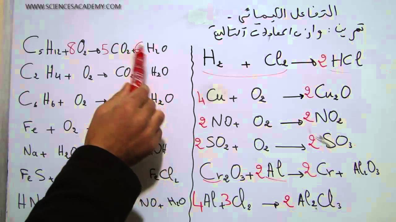 كيفية موازنة معادلة كيميائية , افضل الطرق لموازنه المعادلات الكيميائيه الصعبه والدقيقه